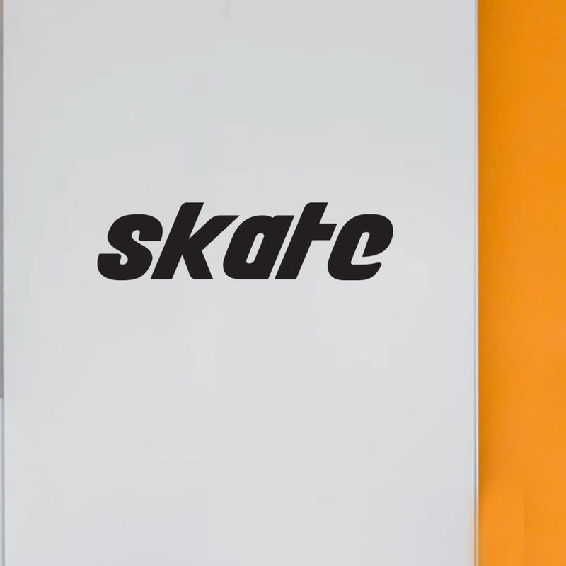 Skate Vinyl Wall Art Sticker Decor - 3" x 14" Boys Room SK8TR Wall Decor- Cute Skater Girl Vinyl Sticker - Play Room Decorations - Cool Wall Art Decals for Teens Bedroom 2
