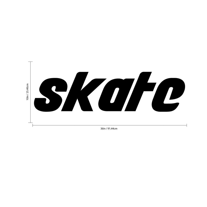 Skate Vinyl Wall Art Sticker Decor - 3" x 14" Boys Room SK8TR Wall Decor- Cute Skater Girl Vinyl Sticker - Play Room Decorations - Cool Wall Art Decals for Teens Bedroom 4