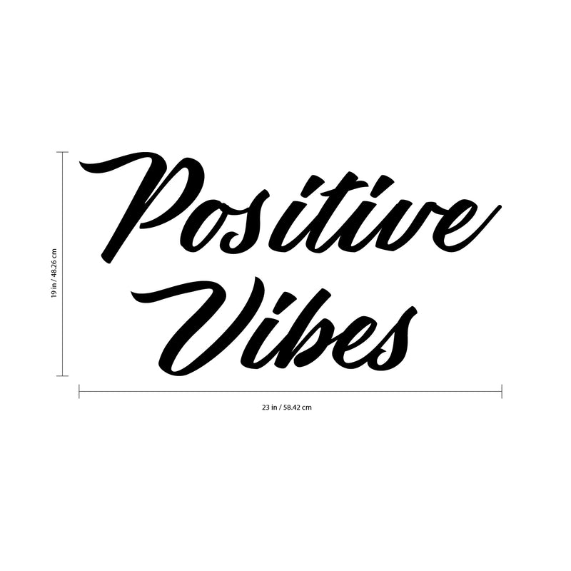 Positive Vibes - Inspirational Quotes Wall Art Vinyl Decal - Decoration Vinyl Stickers - Motivational Wall Art Decals - Bedroom Living Room Vinyl Wall Decor 4