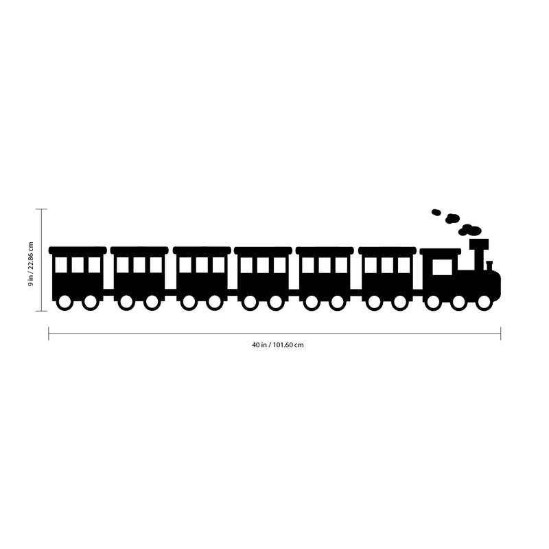 Choo Choo Train Shape - Vinyl Wall Art Stickers - Cute Wall Art Decals for Little Girls and Boys Bedroom - Nursery Room Wall Art Decor - Thomas And Friends Decoration 4