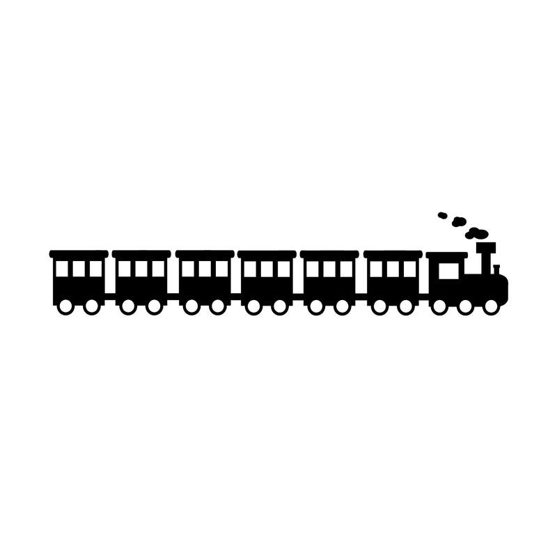 Choo Choo Train - Vinyl Wall Art Sticker Decals - 9" x 40" - Cute Wall Art Decals for Little Girls and Boys Bedroom - Nursery Room Wall Art Decor 4