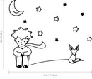 The Little Prince - El Principito - Vinyl Wall Art Stickers - 23" x 28" - Unisex Childrens Bedroom Decals - Preschool and Kindergarten Kids Vinyl Wall Art 3