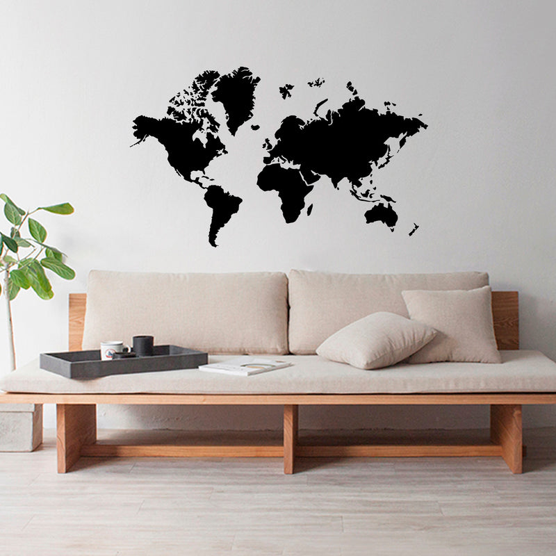 Map Countries Of The World - Educational Vinyl Wall Art Stickers - Preschool Kindergarten Elementary School Classroom Wall Art World Atlas 3