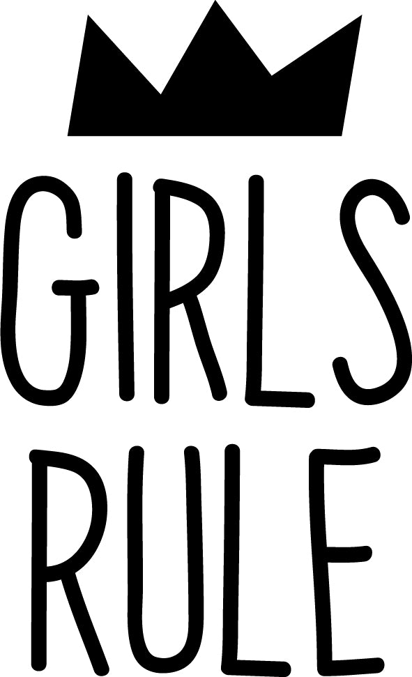 Cute Wall Decal for Girls Bedroom - Girls Rule - 28" x 17" - Vinyl Art Decals for Baby Nursery Room Wall Decor - Toddler Girl Bedroom Vinyl Stickers Decoration 4