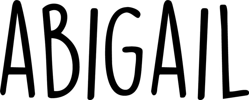 Vinyl Wall Art Decal Girls Custom Name - ’Abigail’ - 12" x 30" - Girls Bedroom Vinyl Wall Decals - Cute Wall Art Decals for Baby Girl Nursery Room Decor (12" x 30"; Black Text) 1