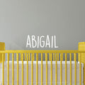 Vinyl Wall Art Decal Girls Custom Name - ’Abigail’ - 12" x 30" - Girls Bedroom Vinyl Wall Decals - Cute Wall Art Decals for Baby Girl Nursery Room Decor (12" x 30"; White Text) 1