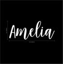 Vinyl Wall Art Decal Girls Custom Name - ’Amelia’ Custom Text Name - 12" x 30" - Girls Bedroom Vinyl Wall Decals - Cute Wall Art Decals for Baby Girl Nursery Room Decor (12" x 30"; White Cursive) 4