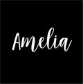 Vinyl Wall Art Decal Girls Custom Name - ’Amelia’ Custom Text Name - 12" x 30" - Girls Bedroom Vinyl Wall Decals - Cute Wall Art Decals for Baby Girl Nursery Room Decor (12" x 30"; White Cursive) 1