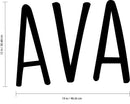 Vinyl Wall Art Decal Girls Custom Name - 'AVA' Custom Text Name - Girls Bedroom Vinyl Wall Decals - Cute Wall Art Decals for Baby Girl Nursery Room Decor 4