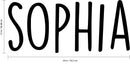Vinyl Wall Art Decal Girls Custom Name - 'SOPHIA' Custom Text Name - Girls Bedroom Vinyl Wall Decals - Cute Wall Art Decals for Baby Girl Nursery Room Decor 4