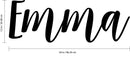 Vinyl Wall Art Decal Girls Custom Name - ’Emma’ Custom Text Name - 12" x 34" - Girls Bedroom Vinyl Wall Decals - Cute Wall Art Decals for Baby Girl Nursery Room Decor (12" x 34"; Black Cursive) 4