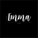 Vinyl Wall Art Decal Girls Custom Name - ’Emma’ Custom Text Name - 12" x 34" - Girls Bedroom Vinyl Wall Decals - Cute Wall Art Decals for Baby Girl Nursery Room Decor (12" x 34"; White Cursive) 3