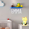 Vinyl Wall Art Decal Girls Custom Name - ’Emma’ Custom Text Name - 12" x 26" - Girls Bedroom Vinyl Wall Decals - Cute Wall Art Decals for Baby Girl Nursery Room Decor (12" x 26"; White Text) 1