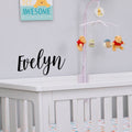 Vinyl Wall Art Decal Girls Custom Name - ’Evelyn’ Custom Text Name- Girls Bedroom Vinyl Wall Decals - Cute Wall Art Decals for Baby Girl Nursery Room Decor (12" x 26"; Black Cursive) 3