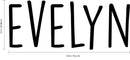 Vinyl Wall Art Decal Girls Custom Name - ’Evelyn’ Custom Text Name- 12" x 30" - Girls Bedroom Vinyl Wall Decals - Cute Wall Art Decals for Baby Girl Nursery Room Decor (12" x 30"; Black Text) 3