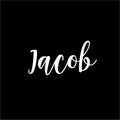 Vinyl Wall Art Decal Boys Custom Name - ’Jacob’ Custom Text Name - 12" x 28" - Little Boys Bedroom Vinyl Wall Decals - Cute Wall Art Decals for Baby Boy Nursery Room Decor (12" x 28"; White Cursive) 1