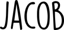 Vinyl Wall Art Decal Boys Custom Name - ’Jacob’ Custom Text Name - 12" x 28" - Little Boys Bedroom Vinyl Wall Decals - Cute Wall Art Decals for Baby Boy Nursery Room Decor (12" x 28"; Black Text) 1
