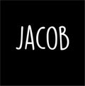 Vinyl Wall Art Decal Boys Custom Name - ’Jacob’ Custom Text Name - 12" x 28" - Little Boys Bedroom Vinyl Wall Decals - Cute Wall Art Decals for Baby Boy Nursery Room Decor (12" x 28"; White Text) 1