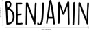 Vinyl Wall Art Decal Boys Custom Name - ’Benjamin’ Custom Text Name- Little Boys Bedroom Vinyl Wall Decals - Cute Wall Art for Baby Boy Nursery Room Decor (10" x 34"; Black Text) 4