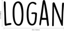 Vinyl Wall Art Decal Boys Custom Name - ’Logan’ Custom Text Name - Little Boys Bedroom Vinyl Wall Decals - Cute Wall Art Decals for Baby Boy Nursery Room Decor (12" x 29"; Black Cursive) 4
