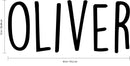 Vinyl Wall Art Decal Boys Custom Name - 'OLIVER' Custom Text Name - Little Boys Bedroom Vinyl Wall Decals - Cute Wall Art Decals for Baby Boy Nursery Room Decor 4