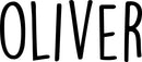 Vinyl Wall Art Decal Boys Custom Name - 'OLIVER' Custom Text Name - Little Boys Bedroom Vinyl Wall Decals - Cute Wall Art Decals for Baby Boy Nursery Room Decor 1