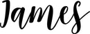 Vinyl Wall Art Decal Boys Custom Name - ’James’ Custom Text Name - 12" x 34" - Little Boys Bedroom Vinyl Wall Decals - Cute Wall Art Decals for Baby Boy Nursery Room Decor (12" x 34"; Black Cursive) 4