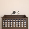 Vinyl Wall Art Decal Boys Custom Name - 'JAMES' Custom Text Name - Little Boys Bedroom Vinyl Wall Decals - Cute Wall Art Decals for Baby Boy Nursery Room Decor 3