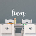 Vinyl Wall Art Decal Boys Custom Name - ’Liam’ Custom Text Name- Little Boys Bedroom Vinyl Wall Decals - Cute Wall Art Decals for Baby Boy Nursery Room Decor (12" x 23"; Black Text) 5