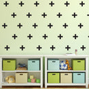 Set of 30 Vinyl Wall Art Decals - Crosses Plus Signs- 1. each - Bedroom Wall Art Vinyl Stickers - Apartment Living Room Vinyl Decal - Kids Room Vinyl Wall Stickers 3