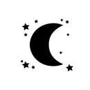 Vinyl Wall Art Decal - Moon and Stars - 19" x 19" - Unisex Nursery Room Vinyl Wall Decals - Boy or Girl Nursery Peel-Off Stickers Decor - Children’s Bedroom Cute Moon and Stars Peel and Stick Decal 4