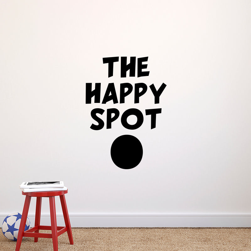 Vinyl Wall Art Decal - The Happy Spot - Clever Quote Vinyl Decal Sticker - Indoor Outdoor Work Kitchen Bedroom Happy Place 3