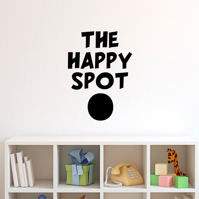 Vinyl Wall Art Decal - The Happy Spot - 32" X 23" - Children’s Bedroom Vinyl Decal Sticker - Indoor Outdoor Work Kitchen Wall Art Home Decor 2