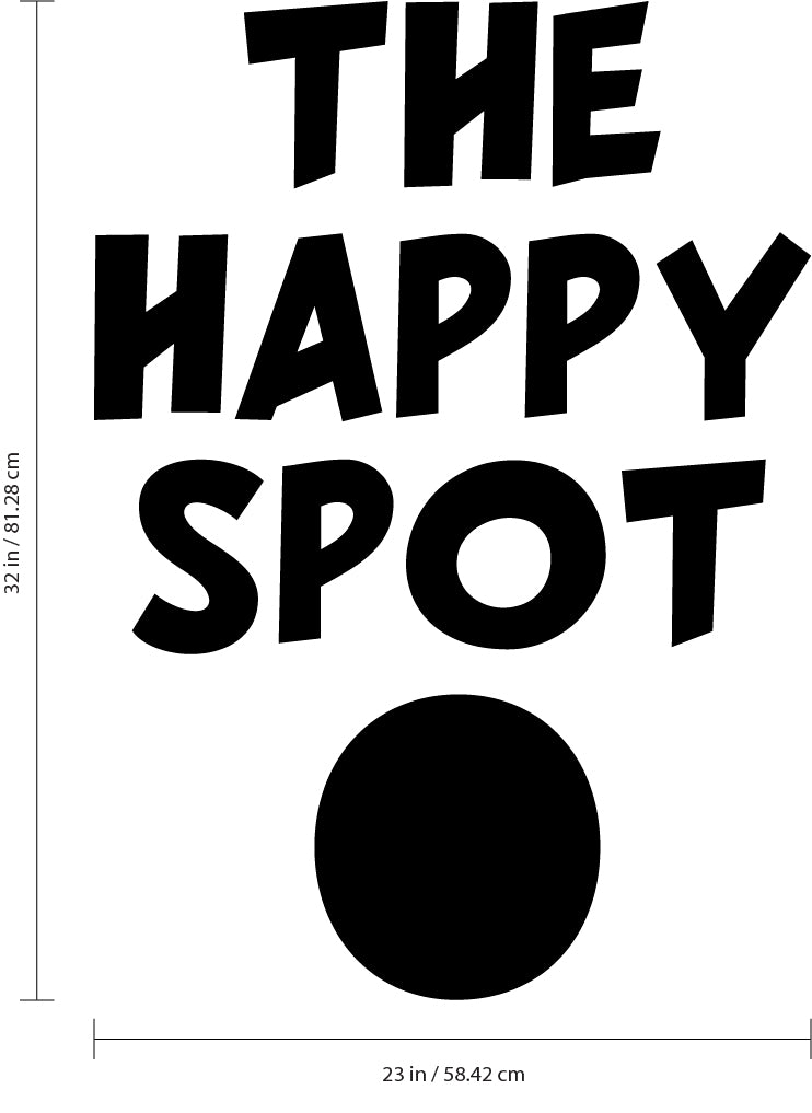 Vinyl Wall Art Decal - The Happy Spot - 32" X 23" - Children’s Bedroom Vinyl Decal Sticker - Indoor Outdoor Work Kitchen Wall Art Home Decor 4