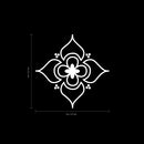 Set of 20 Vinyl Wall Art Decals - Pretty Flowers Pattern - 5" x 5" Each - Bedroom Living Room Office Dorm Room Girly Home Decor - Trendy Apartment Stencil Adhesive Stickers (5" x 5" Each; White) 3