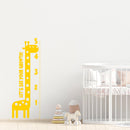 Nursery Vinyl Wall Art Decal - Let’s See Your Growth Chart Zoo Giraffe - 62.5" x 22" - Safari Animal Wall Art Sticker Decals - Unisex Kids Room Play Area Daycare Wall Decor (62.5" x 22"; Yellow) 2