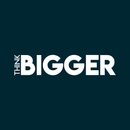 Vinyl Wall Art Decal - Think Bigger - 8" x 40" - Motivational Inspiring Home Office Classroom Work Office Bedroom Apartment Living Room School Adhesive Decoration Sticker 1