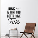 Vinyl Art Wall Decal - Rule