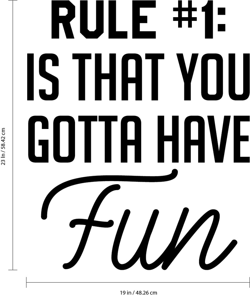 Vinyl Art Wall Decal - Rule