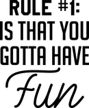 Vinyl Art Wall Decal - Rule