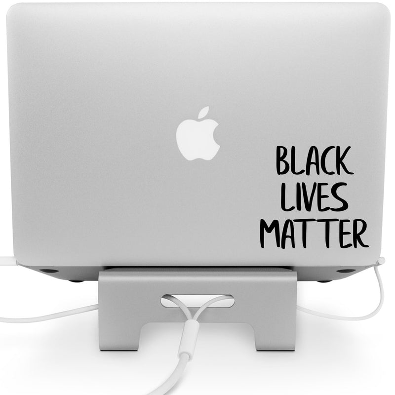 Vinyl Laptop Skin Decal - Black Lives Matter - 5" x 5" - Removable Waterproof Car Bumper Sticker Decals (5" x 5"; Black Text) 2