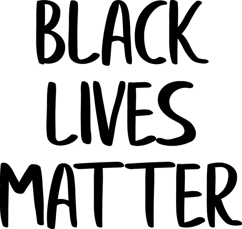 Vinyl Laptop Skin Decal - Black Lives Matter - Removable Waterproof Car Bumper Sticker Decals (5" x 5"; Black Text) 1