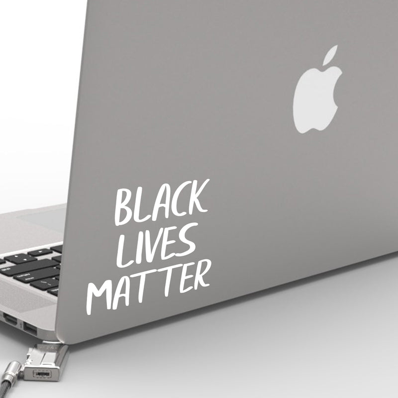 Vinyl Laptop Skin Decal - Black Lives Matter - 5" x 5" - Removable Waterproof Car Bumper Sticker Decals (5" x 5"; White Text) 3