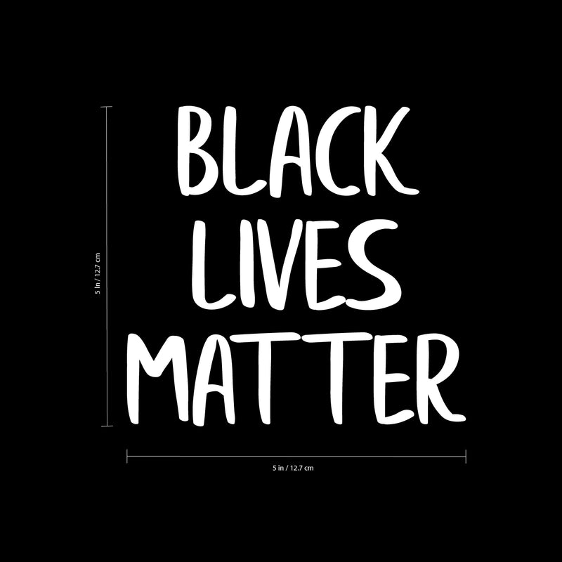 Vinyl Laptop Skin Decal - Black Lives Matter - 5" x 5" - Removable Waterproof Car Bumper Sticker Decals (5" x 5"; White Text) 4