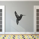 Vinyl Wall Art Decal - Geometric Hummingbird Outline - Beautiful Exotic Bird Wall Art Sticker Decals - Home Decor Living Room Bedroom (28" x 23"; Blue) 4