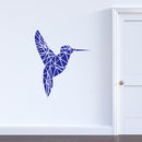 Vinyl Wall Art Decal - Geometric Hummingbird Outline - 28" x 23" - Beautiful Exotic Bird Wall Art Sticker Decals - Home Decor Living Room Bedroom (28" x 23"; Blue) 3