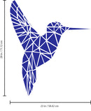 Vinyl Wall Art Decal - Geometric Hummingbird Outline - 28" x 23" - Beautiful Exotic Bird Wall Art Sticker Decals - Home Decor Living Room Bedroom (28" x 23"; Blue) 4