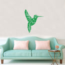 Vinyl Wall Art Decal - Geometric Hummingbird Outline - 28" x 23" - Beautiful Exotic Bird Wall Art Sticker Decals - Home Decor Living Room Bedroom (28" x 23"; Green) 1