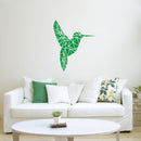 Vinyl Wall Art Decal - Geometric Hummingbird Outline - 28" x 23" - Beautiful Exotic Bird Wall Art Sticker Decals - Home Decor Living Room Bedroom (28" x 23"; Green) 2