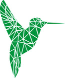 Vinyl Wall Art Decal - Geometric Hummingbird Outline - 28" x 23" - Beautiful Exotic Bird Wall Art Sticker Decals - Home Decor Living Room Bedroom (28" x 23"; Green) 4